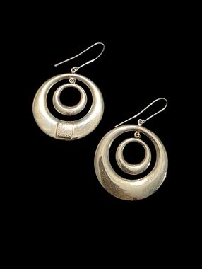 RLM Studio Double Hoop Drop Earrings - Silver .925
